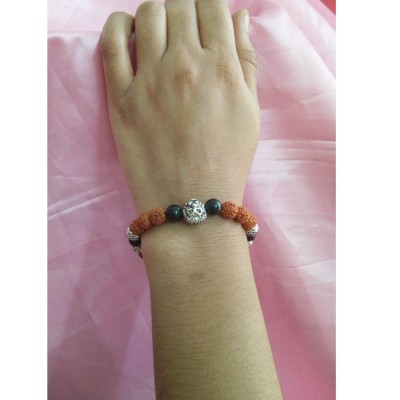 Rudraksha Bracelet Lion Face Onyx